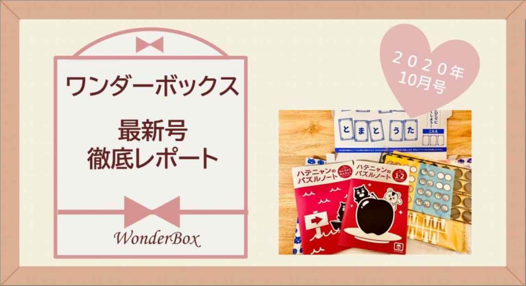 【2020年10月レポートブログ】ワンダーボックスの最新号を徹底解説!
